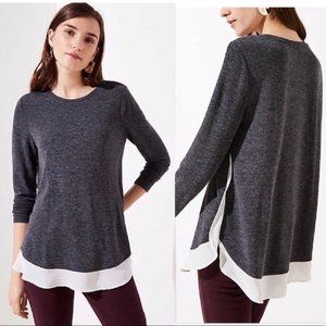 NWT Loft Outlet Ruffle Hem Sweater